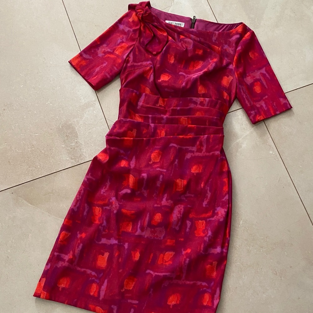 Pink watercolor dress